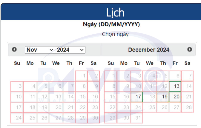 Lịch Phỏng Vấn Visa Du Lịch Mỹ Cập Nhật Đến Ngày 19/11/2024